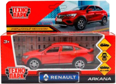 Автомобиль игрушечный Технопарк Renault Arkana / ARKANA-12-RD (красный)