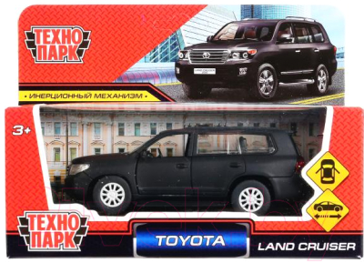 Автомобиль игрушечный Технопарк Toyota Land Cruiser Матовый / CRUISER-BE (черный)