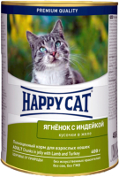

Корм для кошек Happy Cat, Ягненок с индейкой кусочки в желе / 1002419