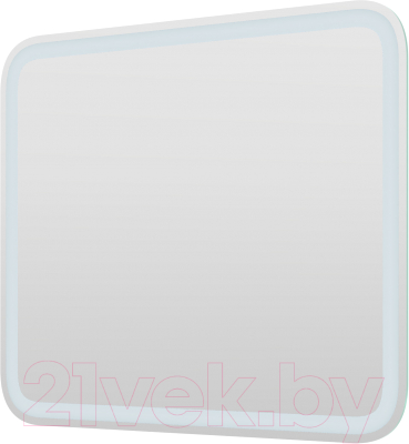 Зеркало Пекам Marta 1 80x70 / marta1-80x70scl (с подсветкой, сенсором на прикосновение и часами)