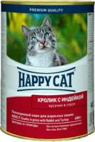 

Корм для кошек Happy Cat, Кролик с индейкой кусочки в соусе / 1002420