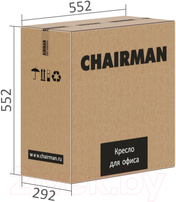 Кресло офисное Chairman +015 (экопремиум черный)