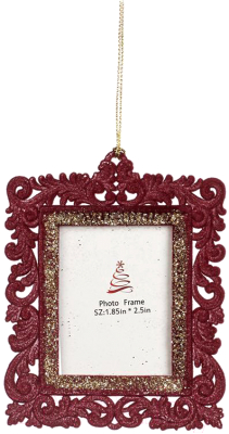 

Елочная игрушка Goodwill, Красный;золотистый, Xmas 2021 Рамочка квадратная / TP 10321-1