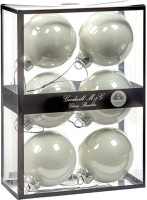 Набор шаров новогодних Goodwill Xmas 2021 / UG 60012 (6шт, белый) - 