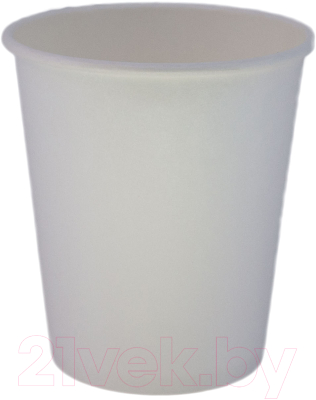 Набор бумажных стаканов Gecko Однослойный 180/205мл (100шт, белый)