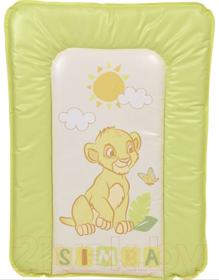 Пеленальный матрас Polini Kids Disney Baby Король Лев 70x50 / 0002310-15 (салатовый)