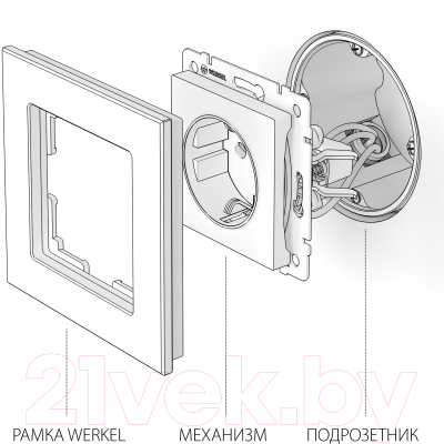 Розетка Werkel W1171002 / a051086 (глянцевый никель)