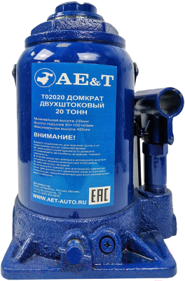 Бутылочный домкрат AE&T T02020 (20т)