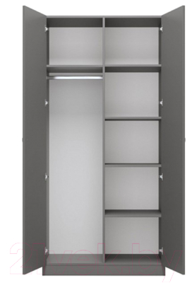 Шкаф Polini Kids Simple двухсекционный / 0001230.42 (серый)