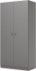 Шкаф Polini Kids Simple двухсекционный / 0001230.42 (серый) - 