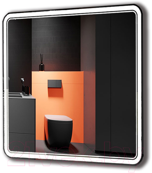 Зеркало Пекам Marta 2 80x100 / marta2-80x100spcl (с подсветкой, сенсором на прикосновение, подогревом и часами) — фото 3