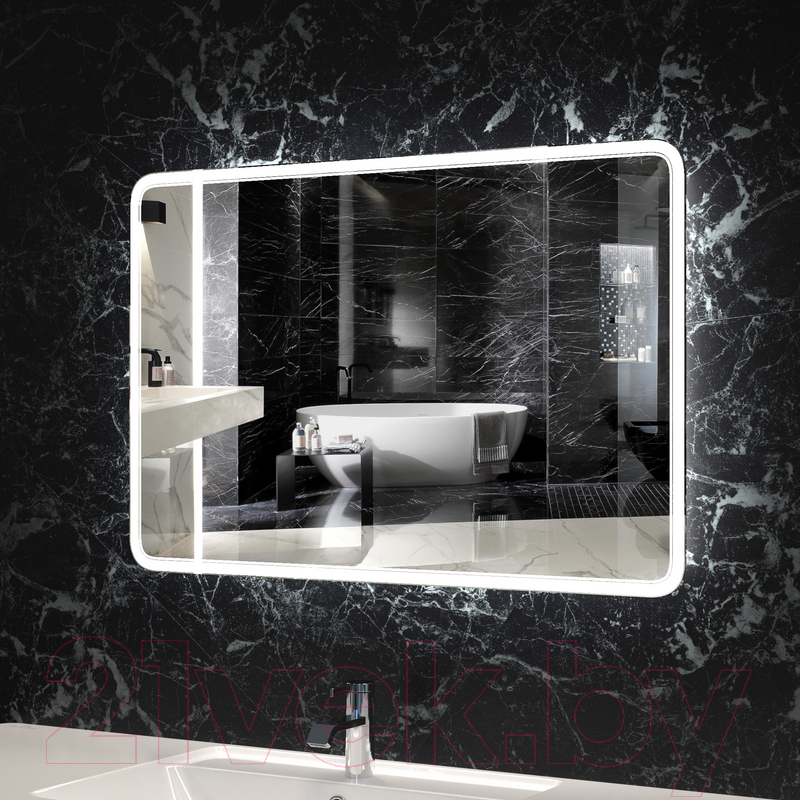 Зеркало Пекам Marta 2 80x100 / marta2-80x100sp (с подсветкой, сенсором на прикосновение и подогревом) — фото 6