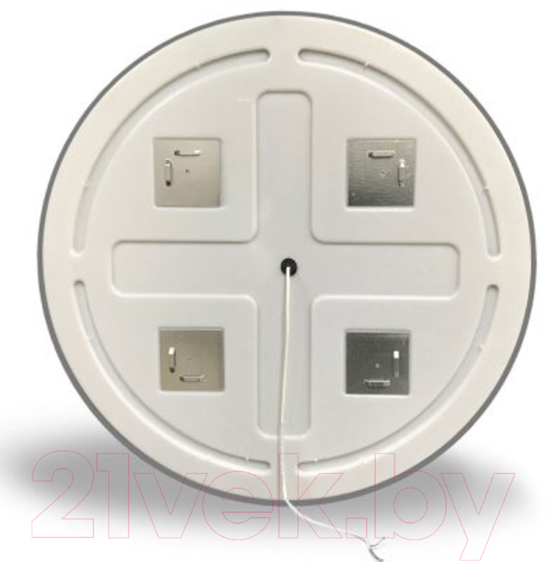 Зеркало Пекам Ring 80x80 / ring-80x80scl (с подсветкой, сенсором на прикосновение и часами) — фото 2