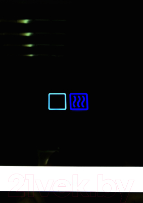Зеркало Пекам Vesta 80x60 / Vesta-80x60spcl (с подсветкой, сенсором на прикосновение, подогревом и часами)