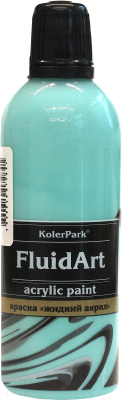 Акриловая краска KolerPark Fluid Art Жидкий акрил (80мл, бирюзовый)