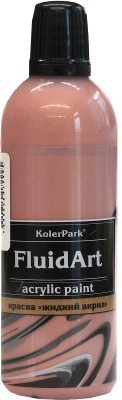 Акриловая краска KolerPark Fluid Art Жидкий акрил (80мл, бронзовый)