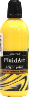 Акриловая краска KolerPark Fluid Art Жидкий акрил (80мл, желтый) - 