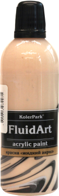 Акриловая краска KolerPark Fluid Art Жидкий акрил (80мл, золотой)