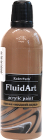 Акриловая краска KolerPark Fluid Art Жидкий акрил (80мл, коричневый) - 
