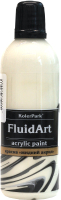 Акриловая краска KolerPark Fluid Art Жидкий акрил (80мл, молочный) - 
