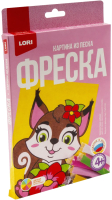 Набор для творчества Lori Фреска. Картина из песка Белочка с цветком / Пз/ф-016 - 