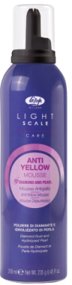 Корректор цвета для волос Lisap Мусс Light Scale для нейтрализации желтизны осветленных волос (250мл)