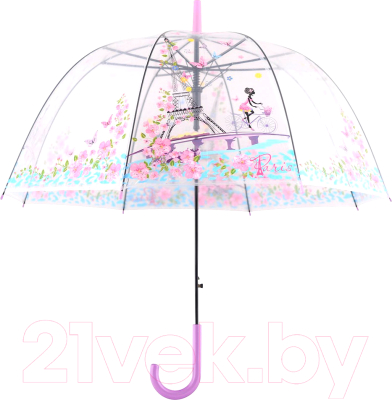 Зонт-трость Мультидом Весна в Париже FX24-37 (полуавтомат)