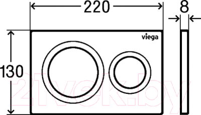 Кнопка для инсталляции Viega Prevista 796389