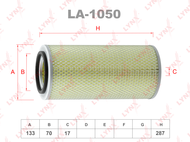 Воздушный фильтр LYNXauto LA-1050 — фото 3