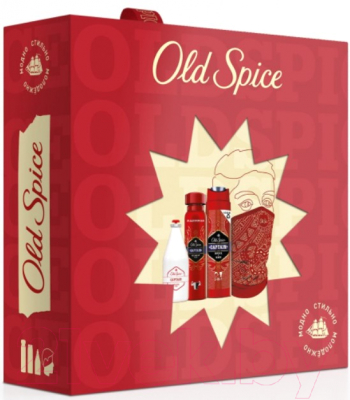 

Набор косметики для лица и тела Old Spice, Captain лосьон п/б+дезодорант-спрей+гель д/д+бандана