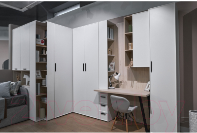 Комплект мебели для кабинета Шатура Rimini белый/туя H1D-01.FB/DR тумба слева / 488136