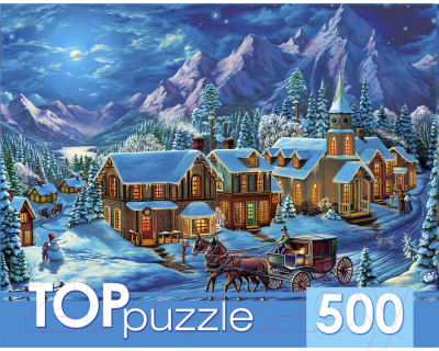 

Пазл Top Puzzle, Зимняя деревня в горах / ХТП500-6820