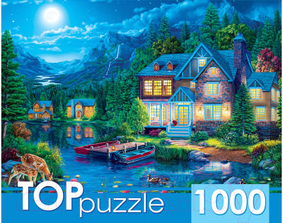 

Пазл Top Puzzle, Домик и лунное озеро / ХТП1000-2165