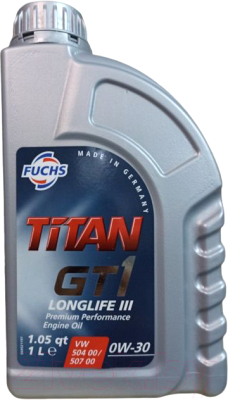 Моторное масло Fuchs Titan Gt1 Longlife III 0W30 / 601873324 (1л)