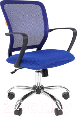 Кресло офисное Chairman 698 хром (TW-05, синий)