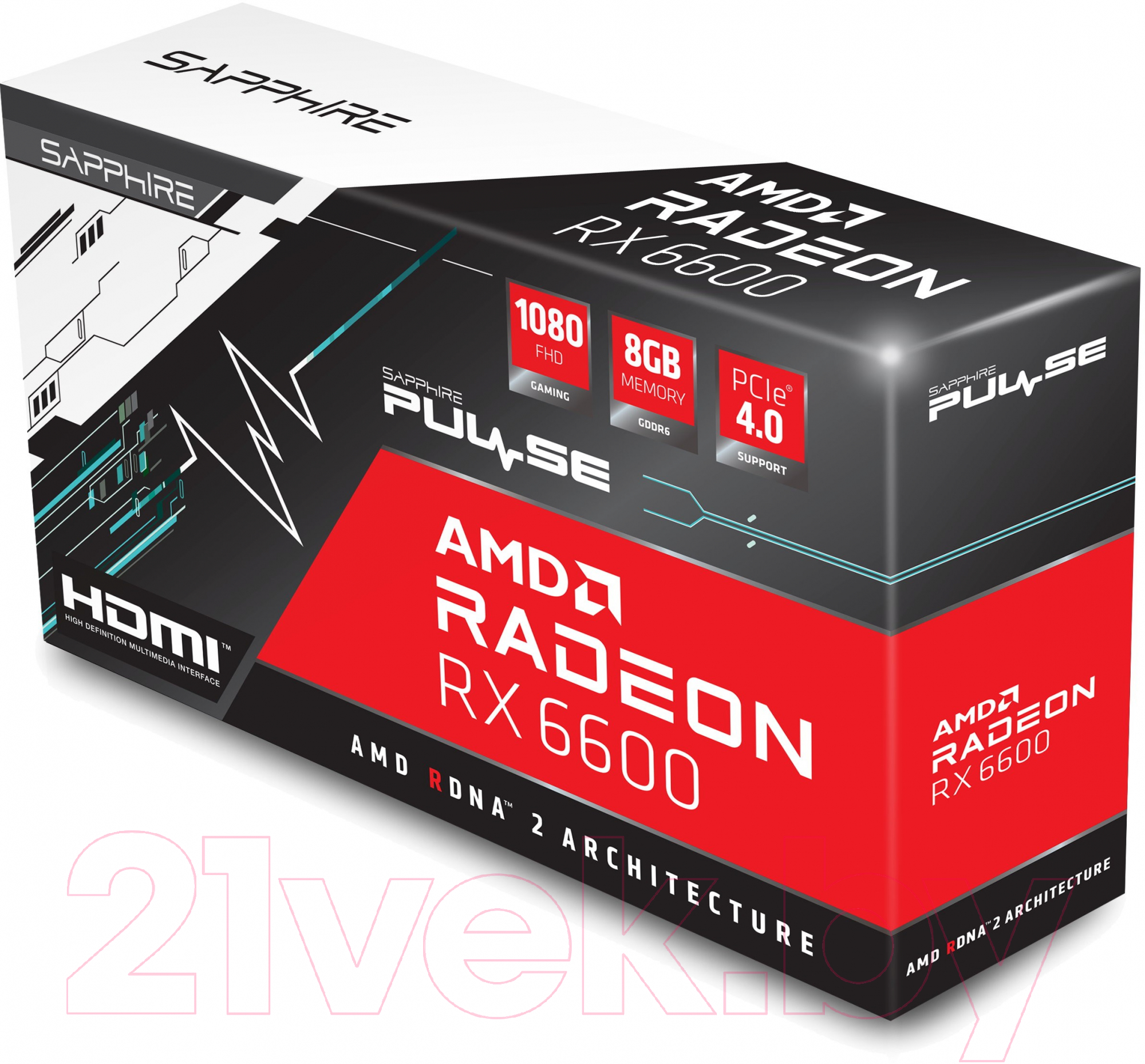 Видеокарта Sapphire RX 6600 Pulse Radeon 8GB GDDR6 (11310-01-20G)