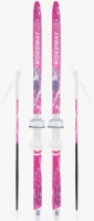 Комплект беговых лыж Nordway 17SPSWM100 / A17ENDXS012-KW (р-р 100, розовый/белый) - 