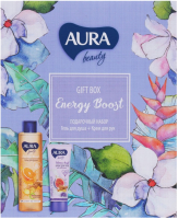 Набор косметики для тела Aura Beauty Energy Boost Гель д/д Апельсин/имбирь+Крем д/рук Имбирь (250мл+75мл) - 
