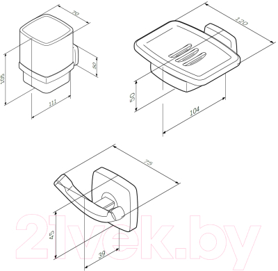 Комплект мебели для ванной AM.PM Gem S BK91GC