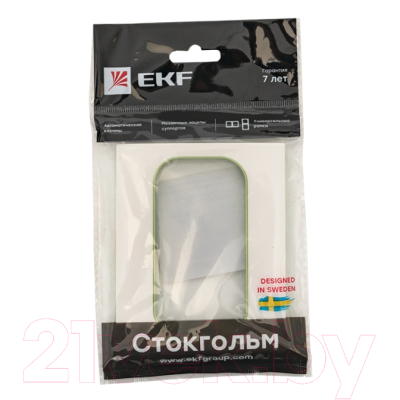 Рамка для выключателя EKF PROxima Стокгольм / EYM-G-302-20 (белый)