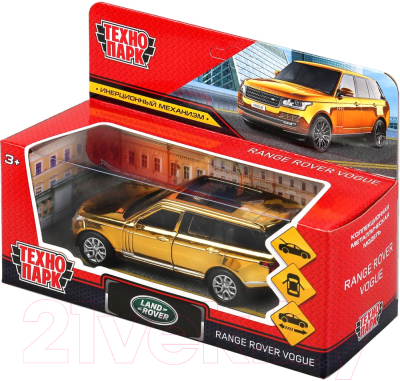 Автомобиль игрушечный Технопарк Range Rover Vogue Хром / VOGUE-12CH-GD (золотой)