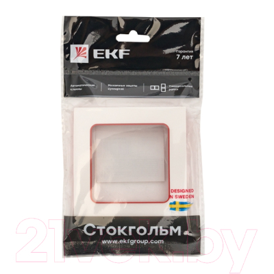 Рамка для выключателя EKF PROxima Стокгольм / EXM-G-304-20 (белый)
