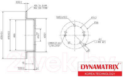 Изображение товара Тормозной диск Dynamatrix DBD1493