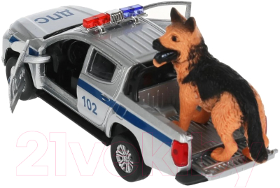 Автомобиль игрушечный Технопарк Mitsubishi L200 Полиция с собакой / L200-12POLSR-DOG