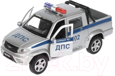 Автомобиль игрушечный Технопарк UAZ Pickup Полиция с собакой / PICKUP-12POLSR-DOG