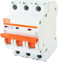 Выключатель автоматический TDM ВА 47-29 3Р 20А (C) 4.5кА / SQ0206-0110 - 