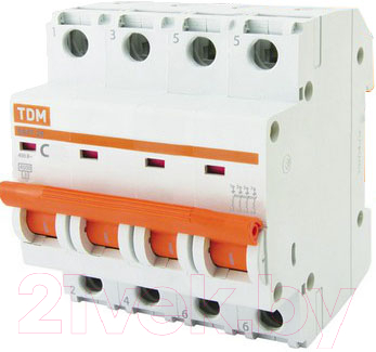 Выключатель автоматический TDM ВА 47-29 4Р 63А (C) 4.5кА / SQ0206-0131