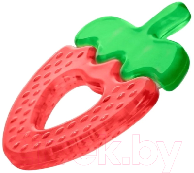 Прорезыватель для зубов Будь здоров Клубника (красный/зеленый)