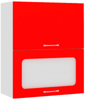 Шкаф навесной для кухни Кортекс-мебель Корнелия Мара ВШ60-2г1ст (красный) - 