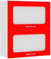 Шкаф навесной для кухни Кортекс-мебель Корнелия Мара ВШ60-2г2ст (красный) - 